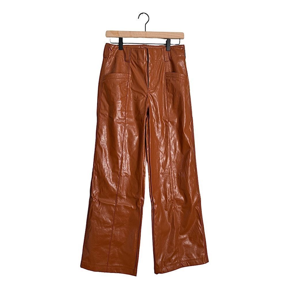 NWT Free People Straight Leather Pants - Picture 3 of 7